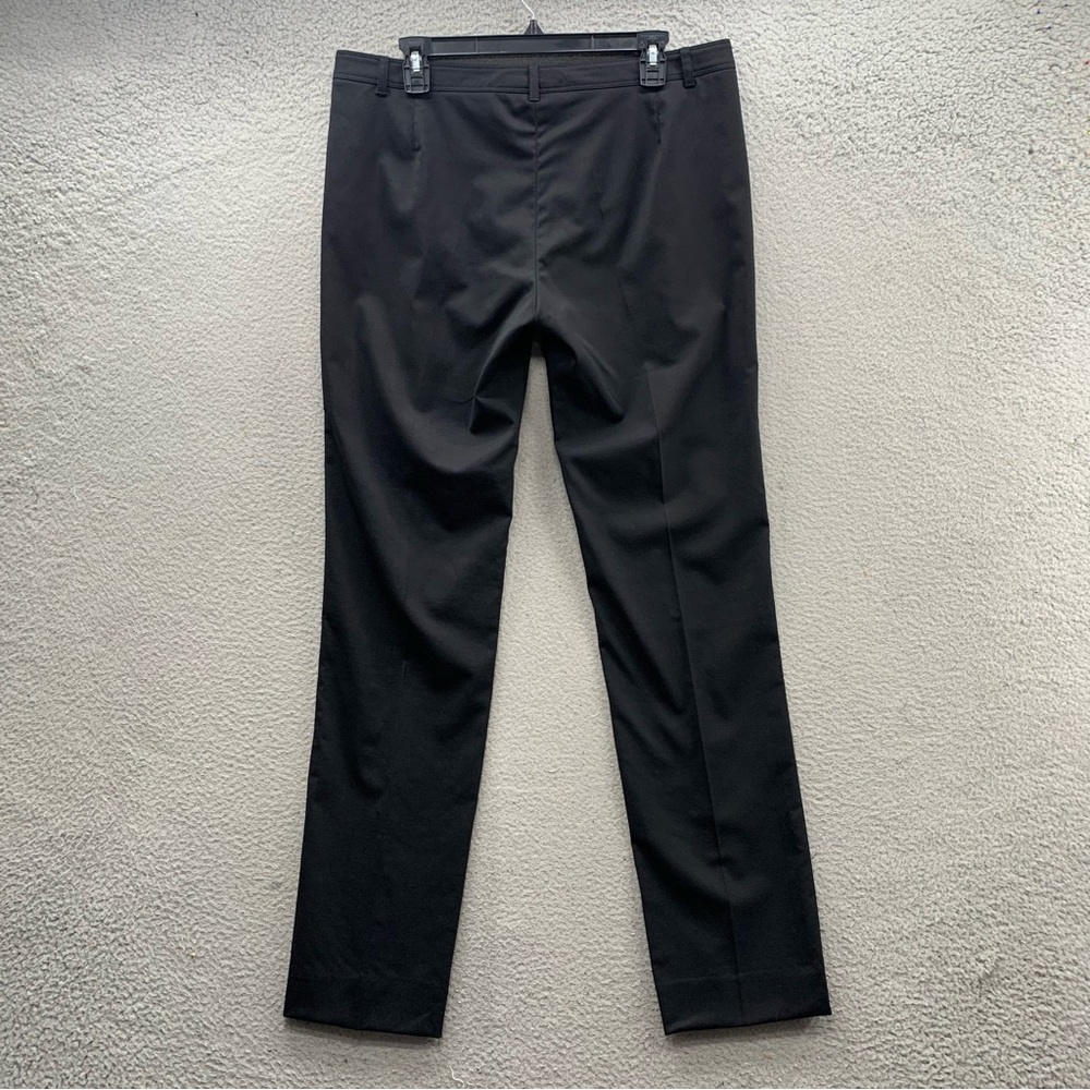 Burberry London Black Wool Flat Front Straight Leg Pants Women's Size US 10 - Picture 12 of 13